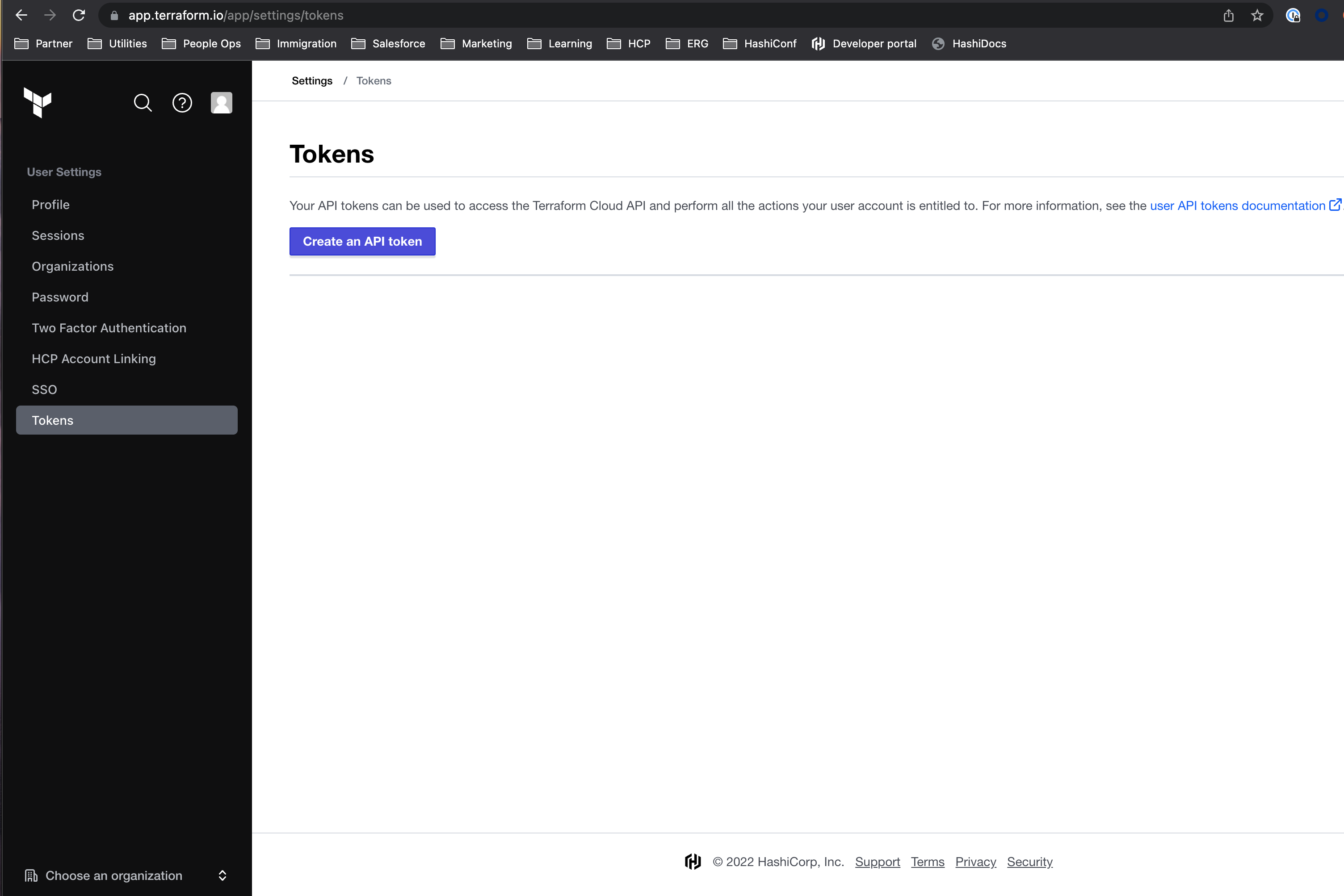 TerraformCloudUserSetting